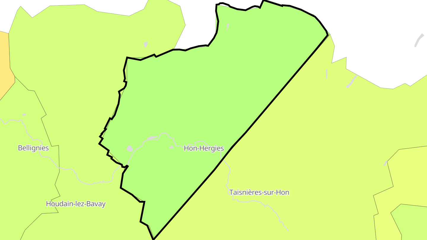 Carte des prix de l'immobilier Hon-Hergies