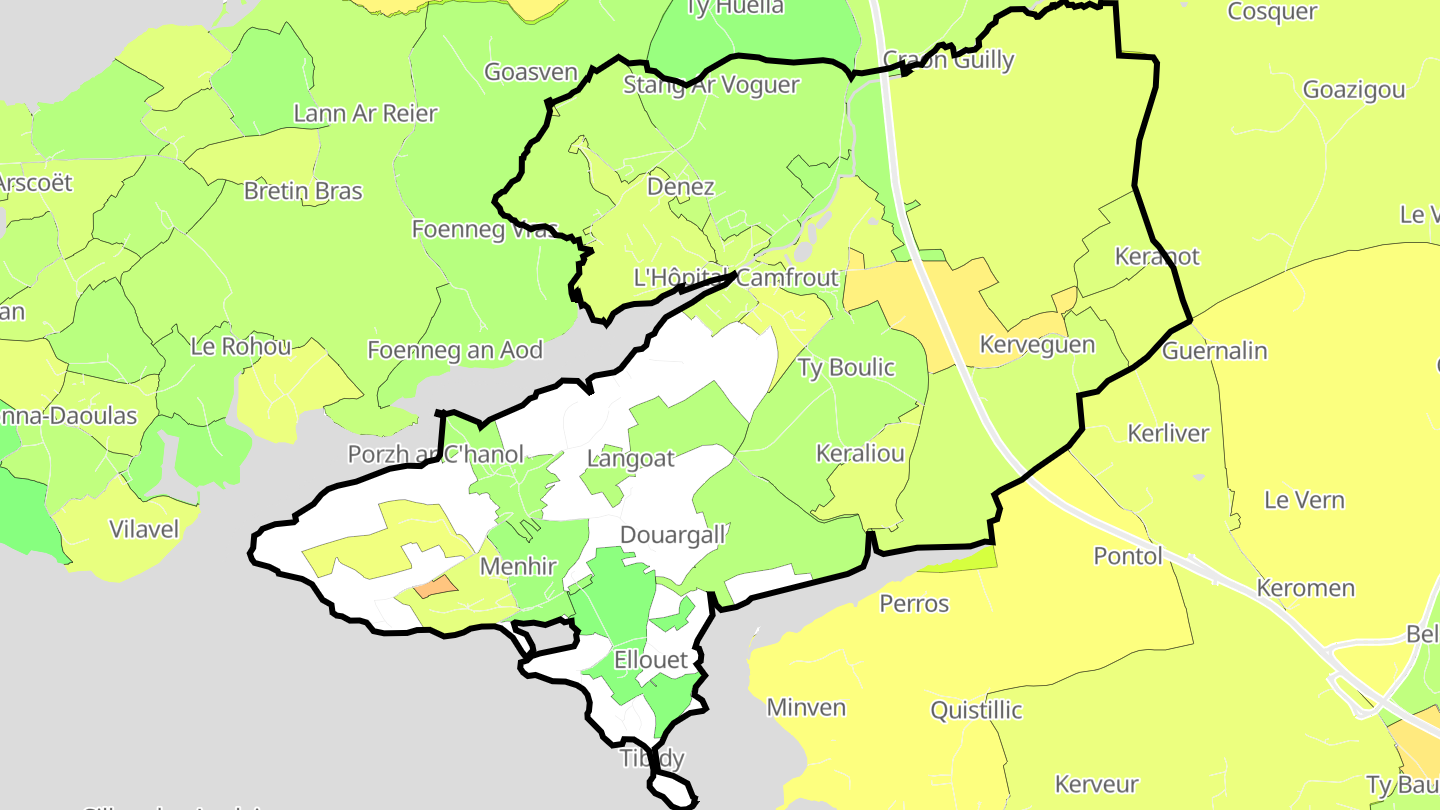 Carte des prix de l'immobilier Hôpital-Camfrout
