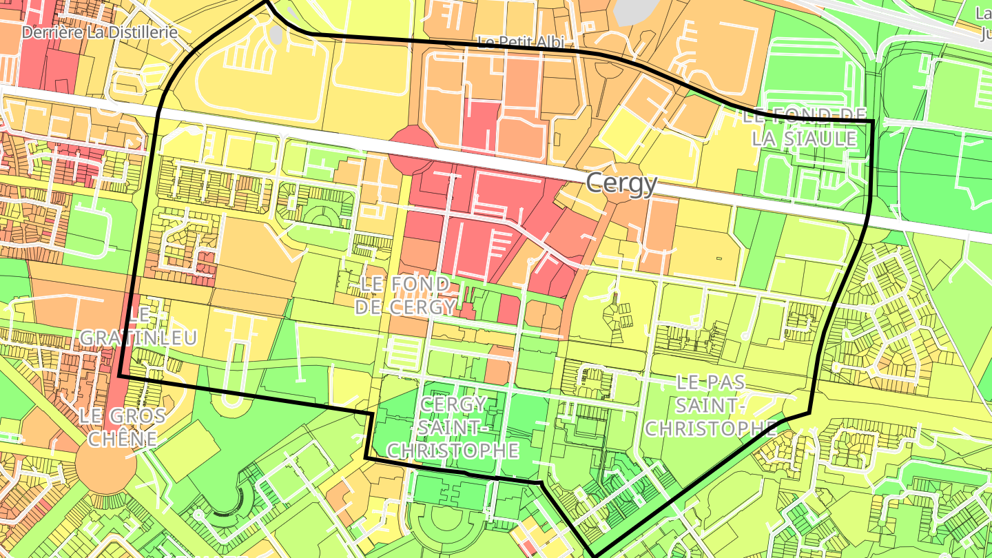Carte des prix de l'immobilier Horloge