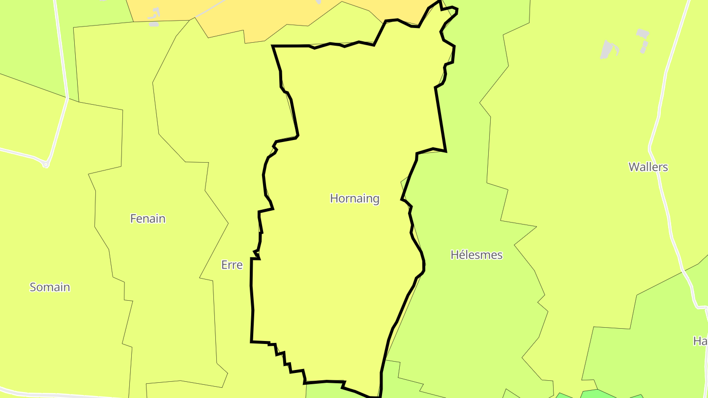 Carte des prix de l'immobilier Hornaing
