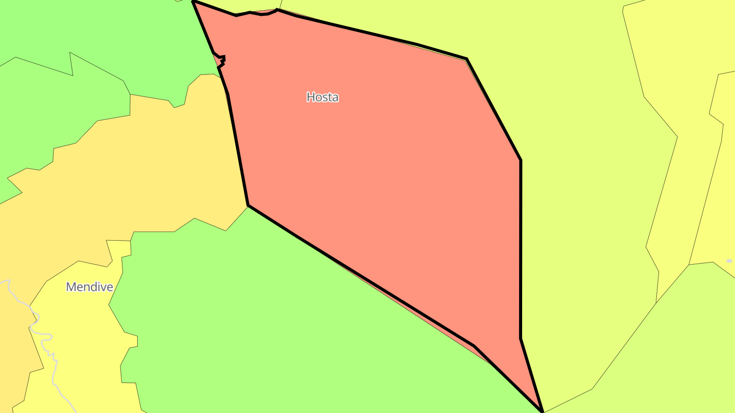 Carte des prix de l'immobilier Hosta