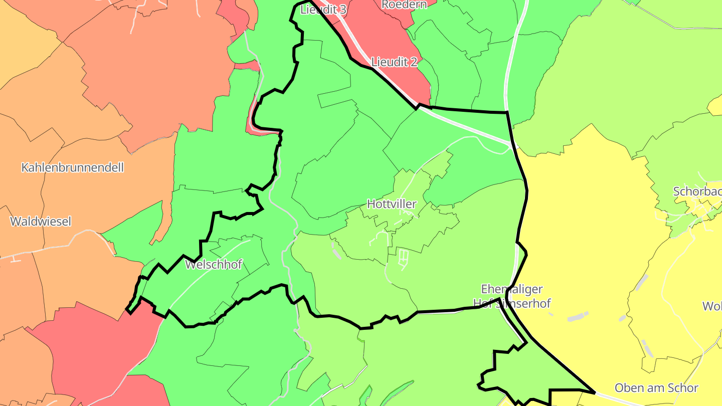 Carte des prix de l'immobilier Hottviller
