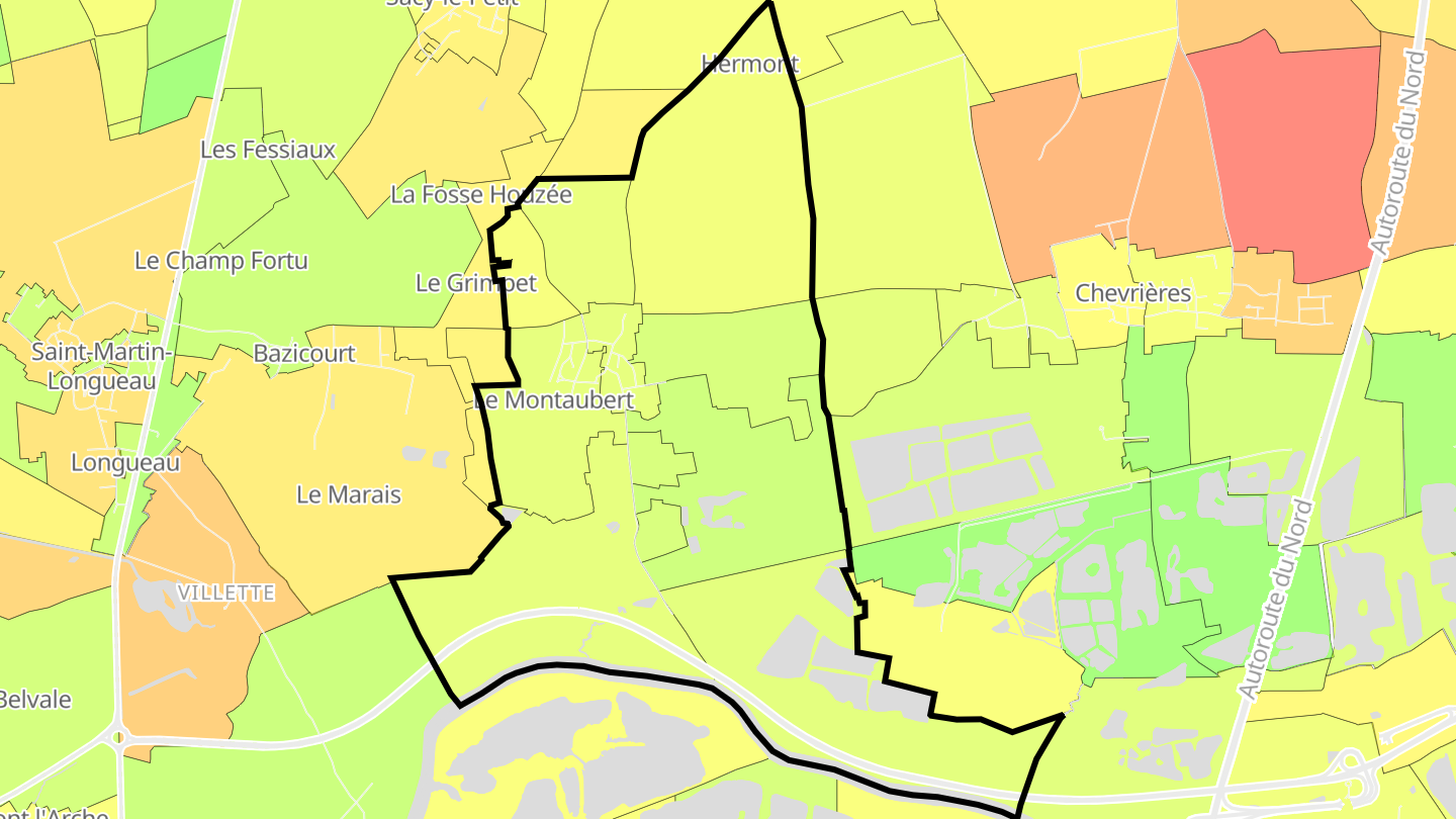 Carte des prix de l'immobilier Houdancourt