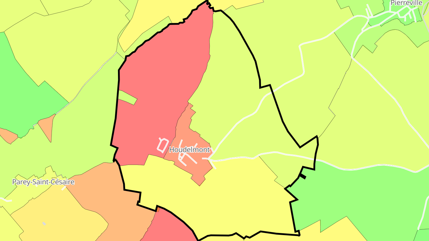 Carte des prix de l'immobilier Houdelmont
