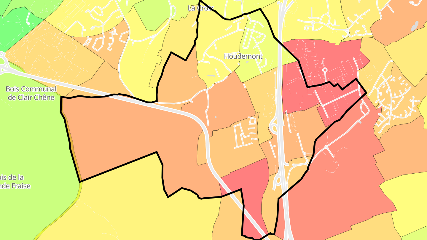 Carte des prix de l'immobilier Houdemont