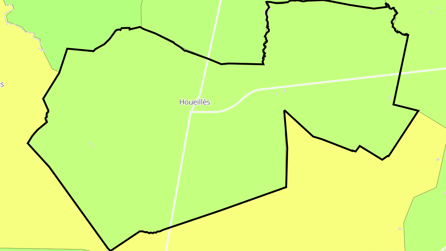 Carte des prix de l'immobilier Houeillès