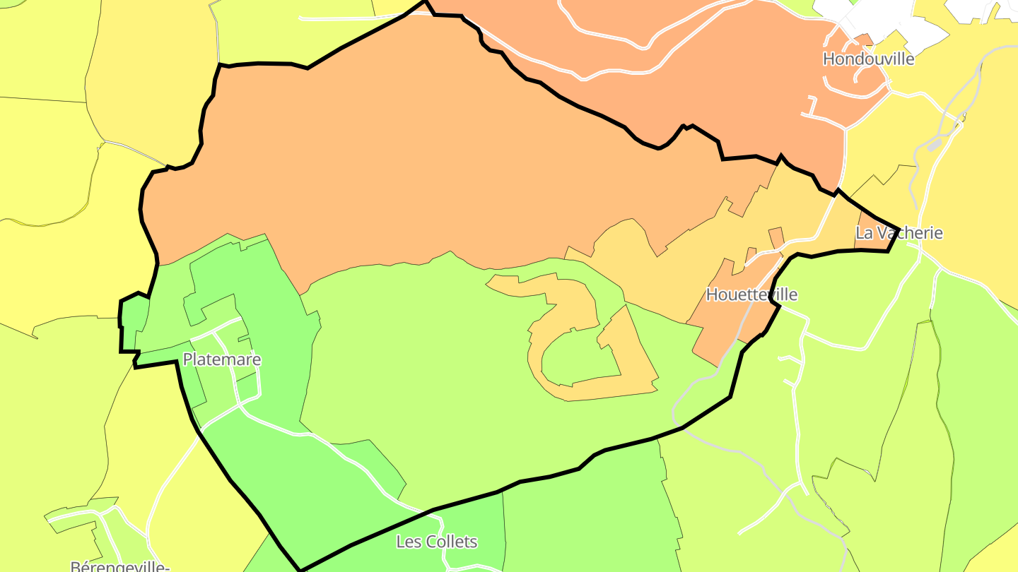 Carte des prix de l'immobilier Houetteville