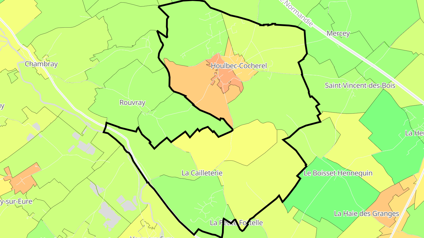 Carte des prix de l'immobilier Houlbec-Cocherel