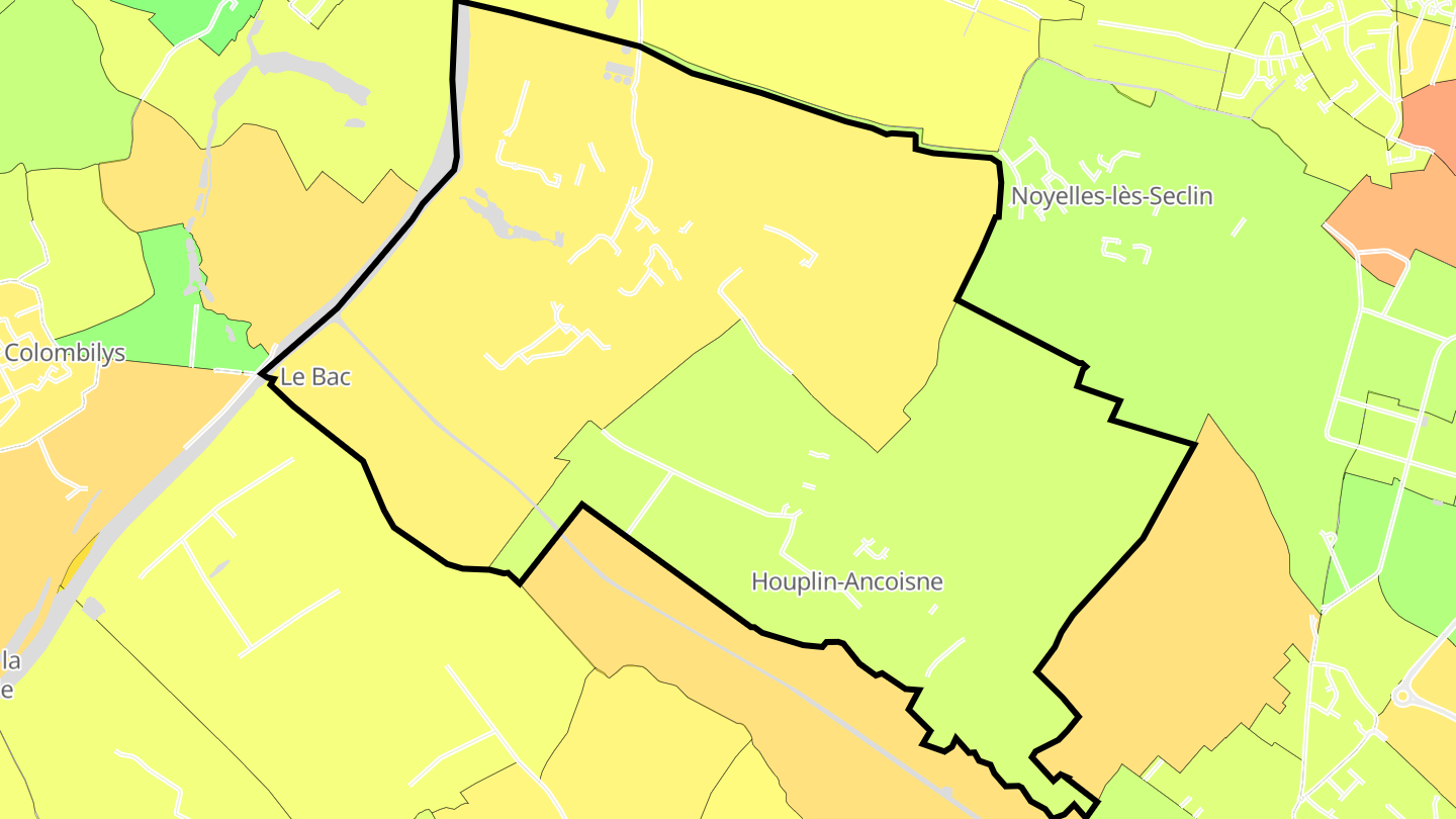 Carte des prix de l'immobilier Houplin-Ancoisne