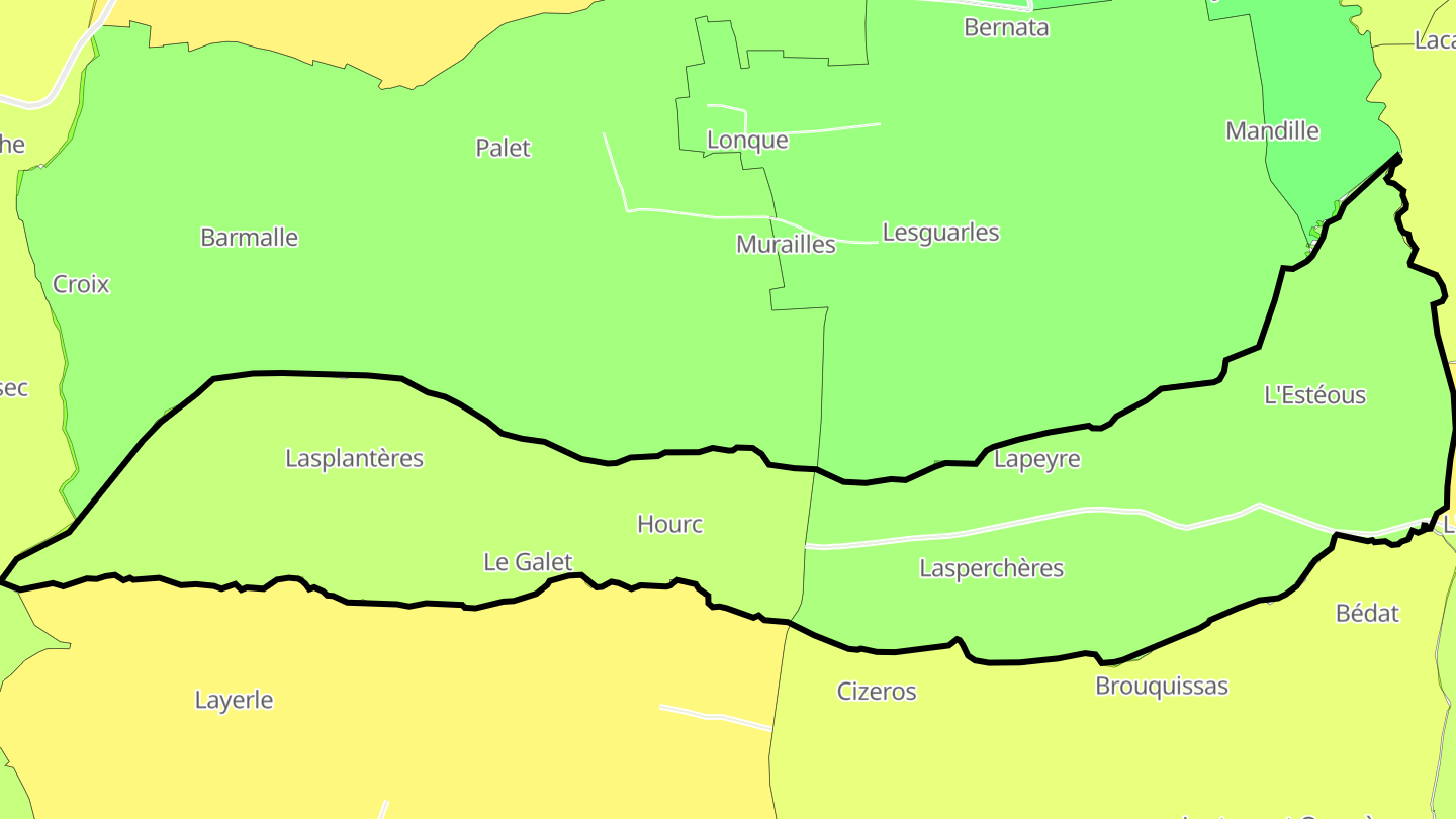 Carte des prix de l'immobilier Hourc