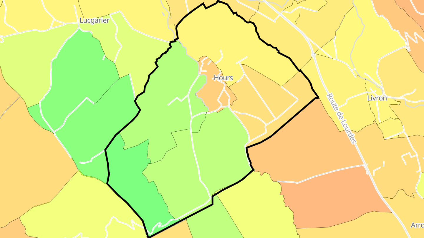 Carte des prix de l'immobilier Hours