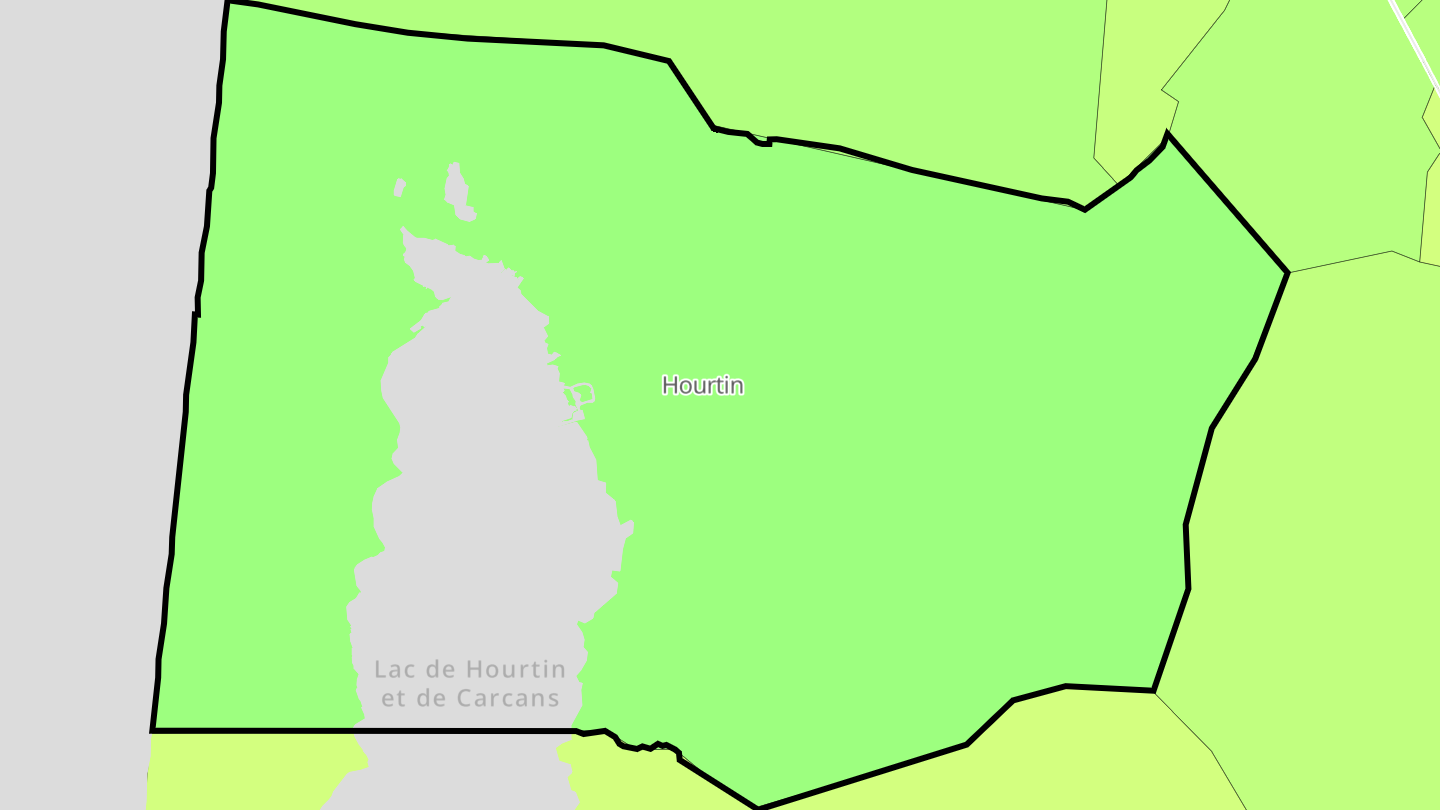 Carte des prix de l'immobilier Hourtin