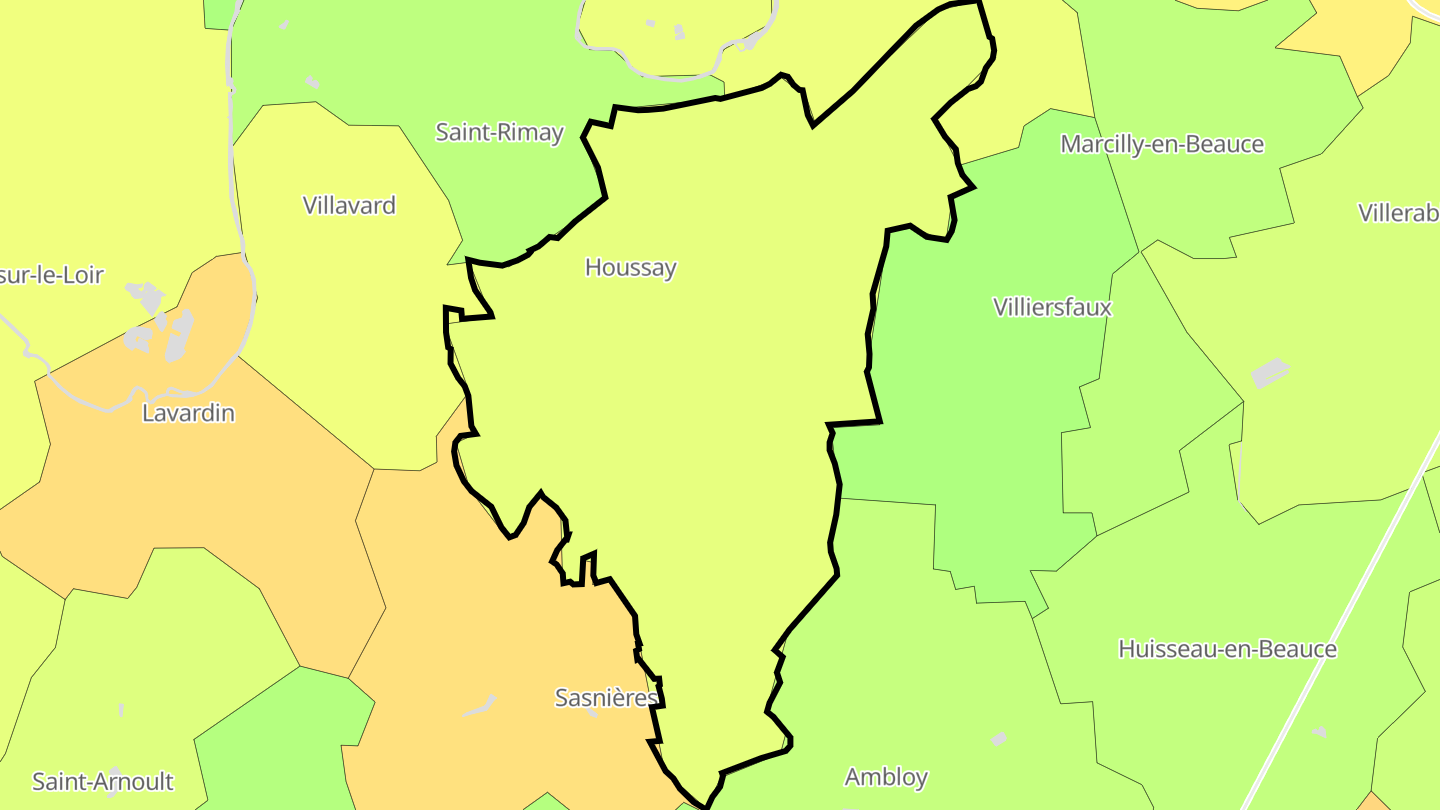 Carte des prix de l'immobilier Houssay