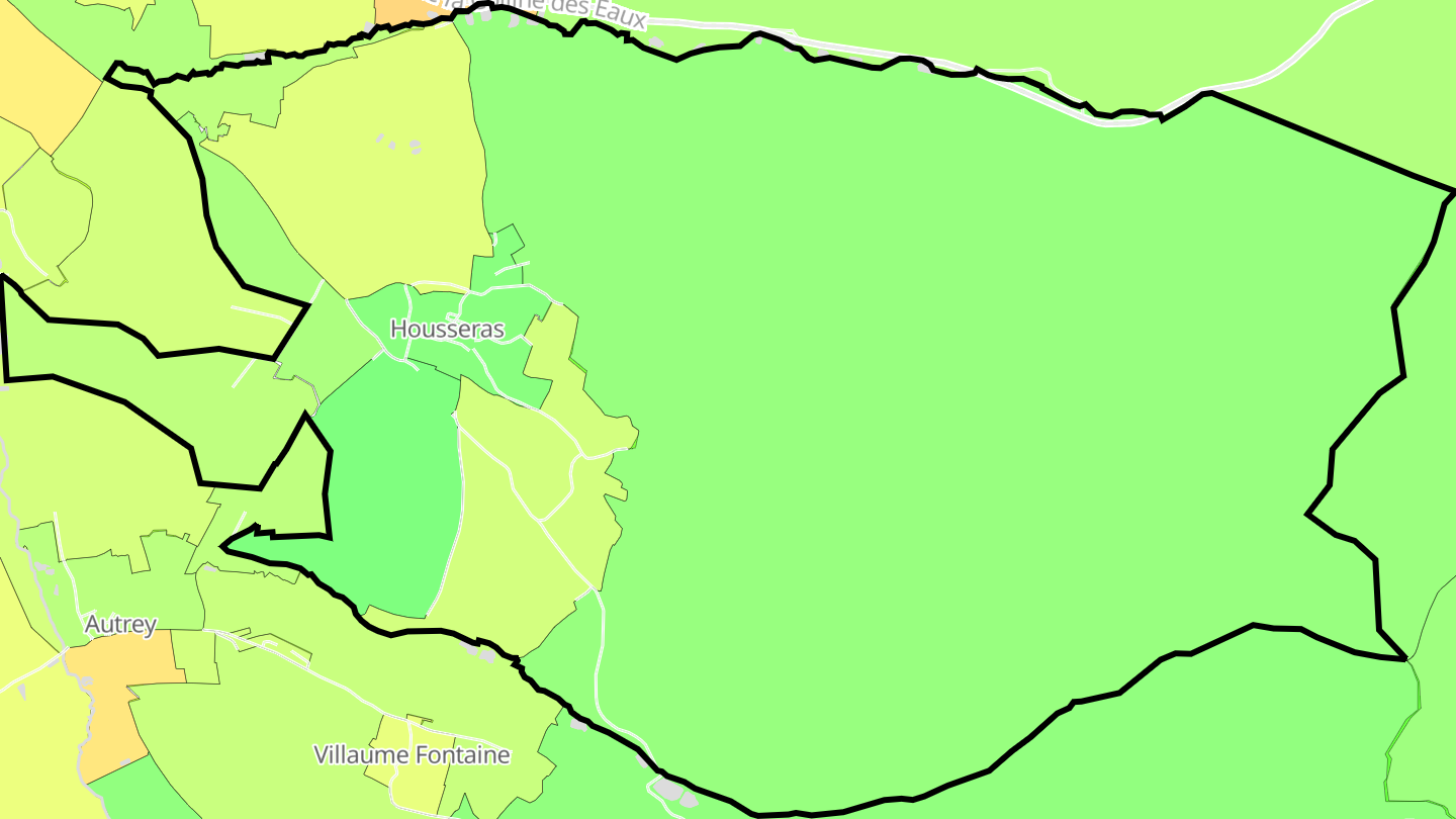 Carte des prix de l'immobilier Housseras