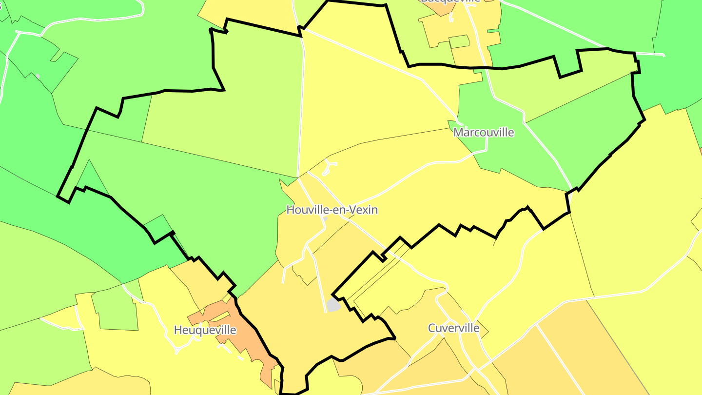 Carte des prix de l'immobilier Houville-en-Vexin