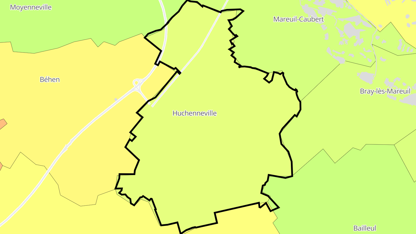 Carte des prix de l'immobilier Huchenneville