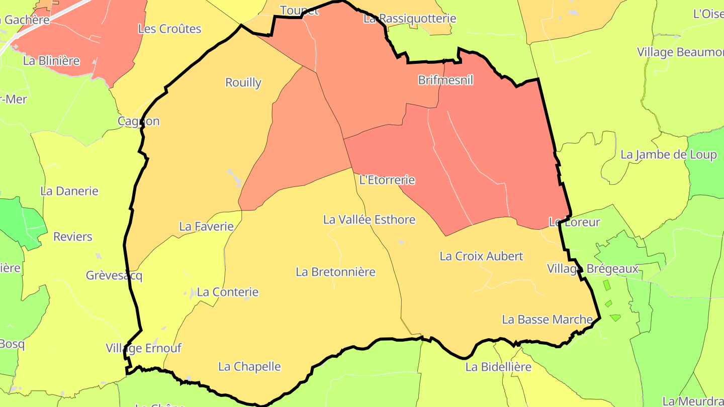 Carte des prix de l'immobilier Hudimesnil