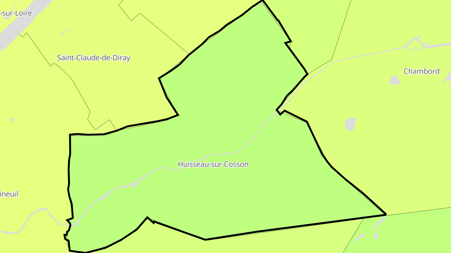 Carte des prix de l'immobilier Huisseau-sur-Cosson