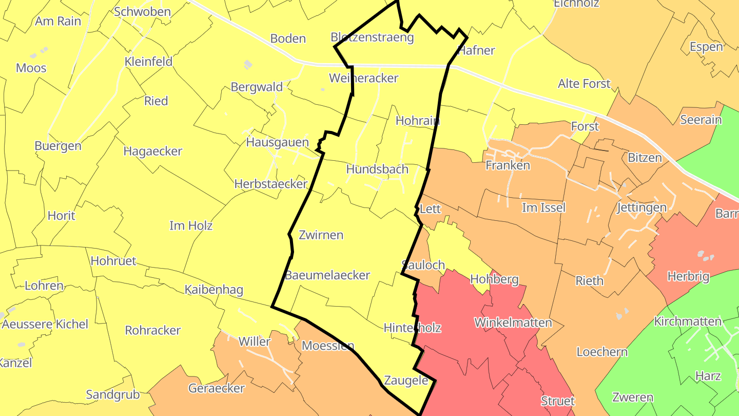 Carte des prix de l'immobilier Hundsbach