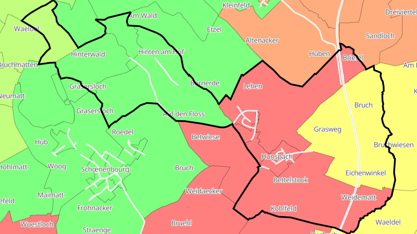 Carte des prix de l'immobilier Hunspach