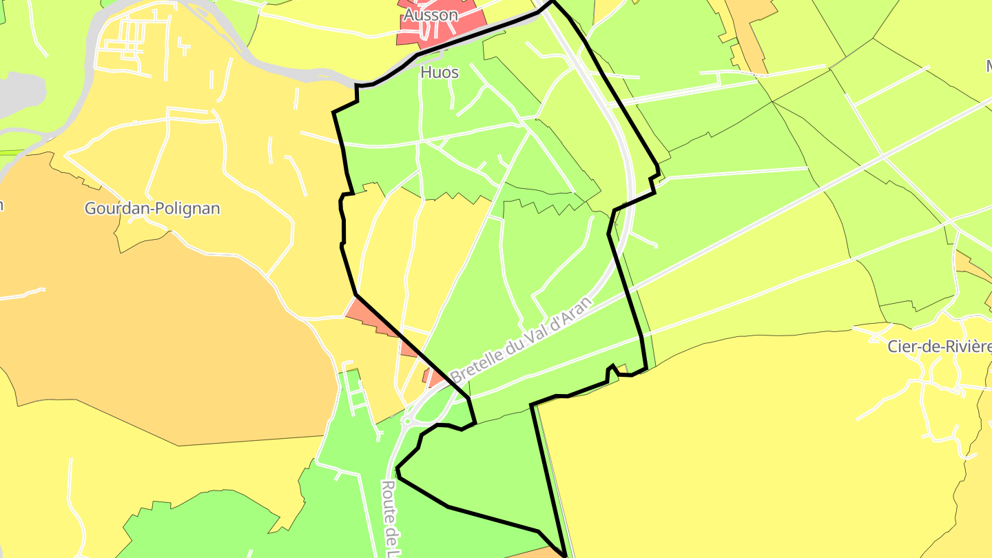 Carte des prix de l'immobilier Huos