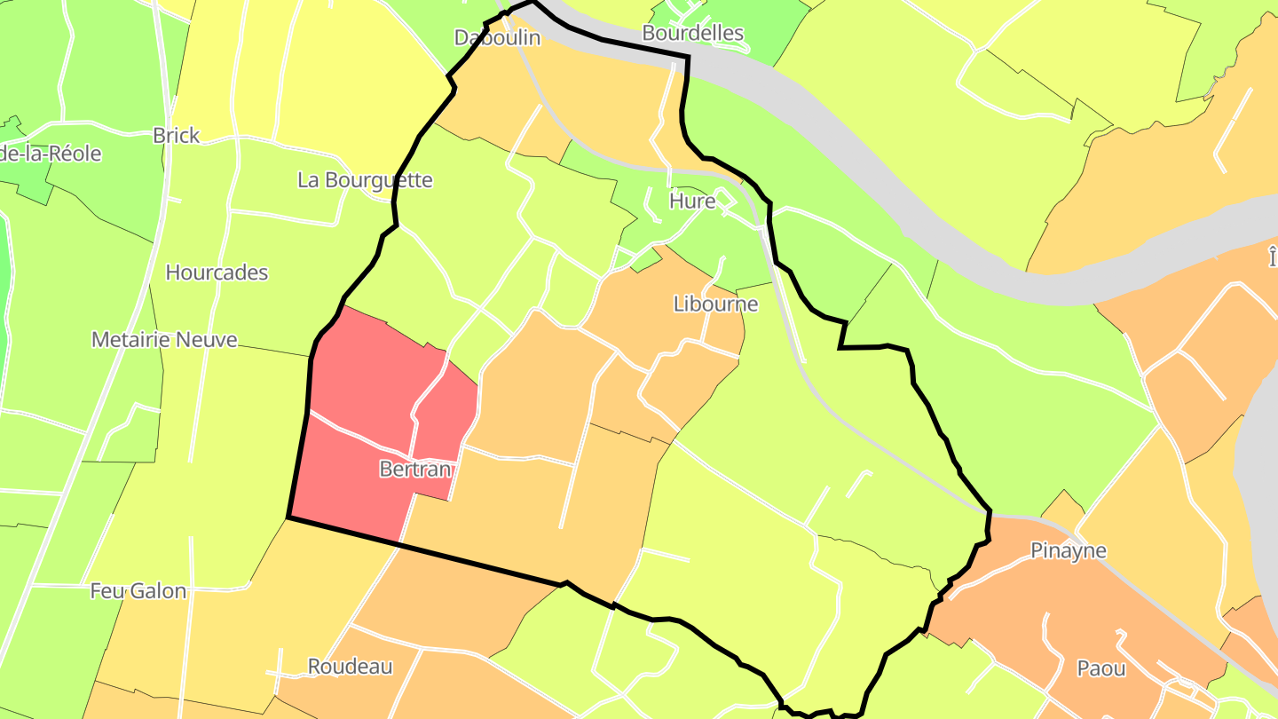Carte des prix de l'immobilier Hure