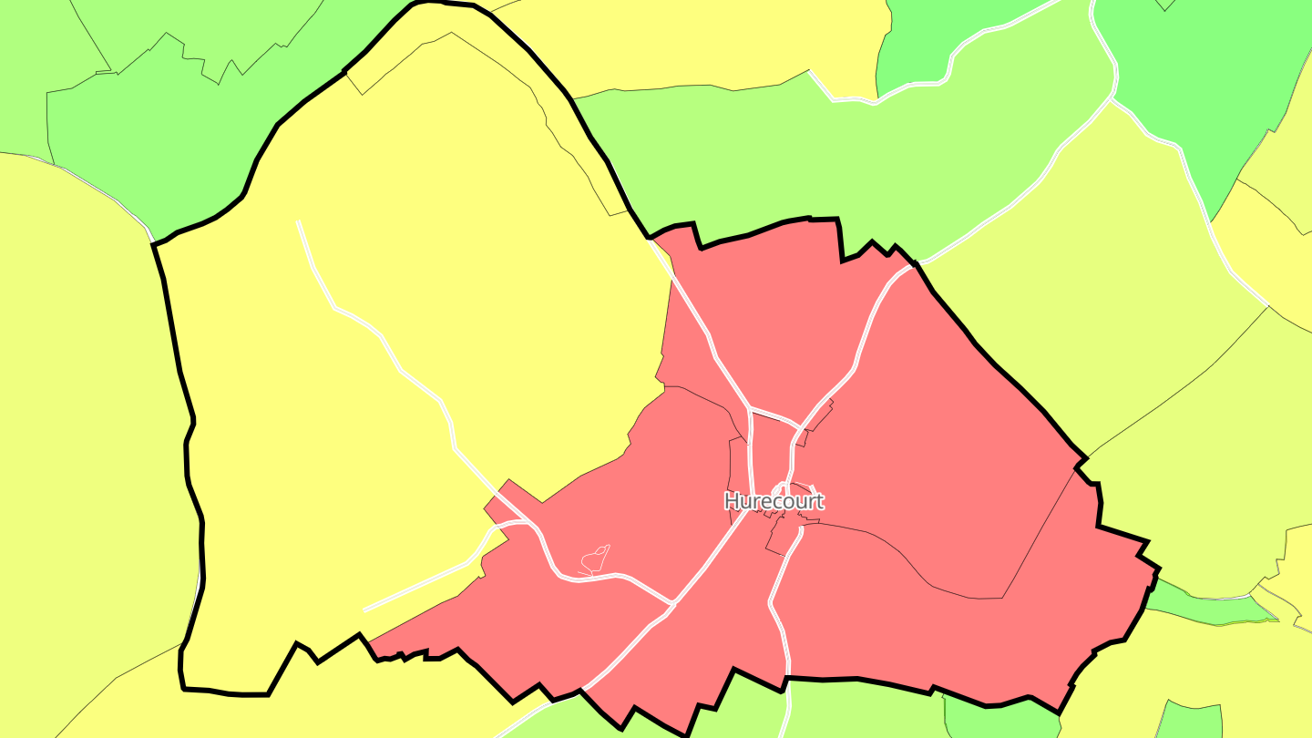 Carte des prix de l'immobilier Hurecourt