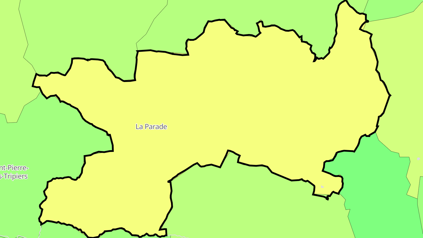 Carte des prix de l'immobilier Hures-la-Parade