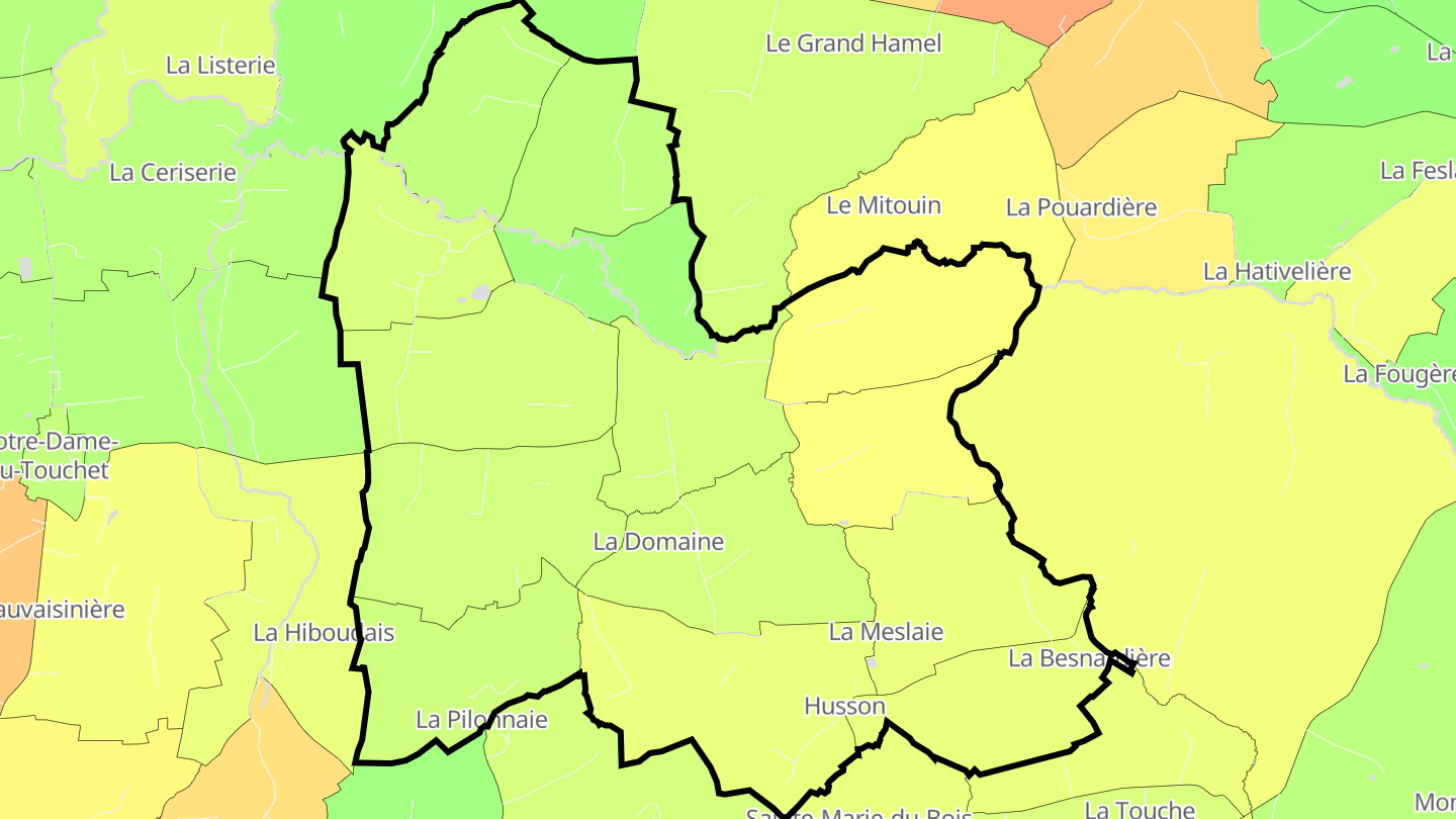 Carte des prix de l'immobilier Husson