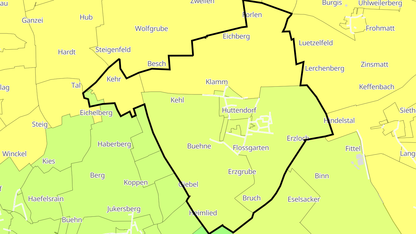 Carte des prix de l'immobilier Huttendorf