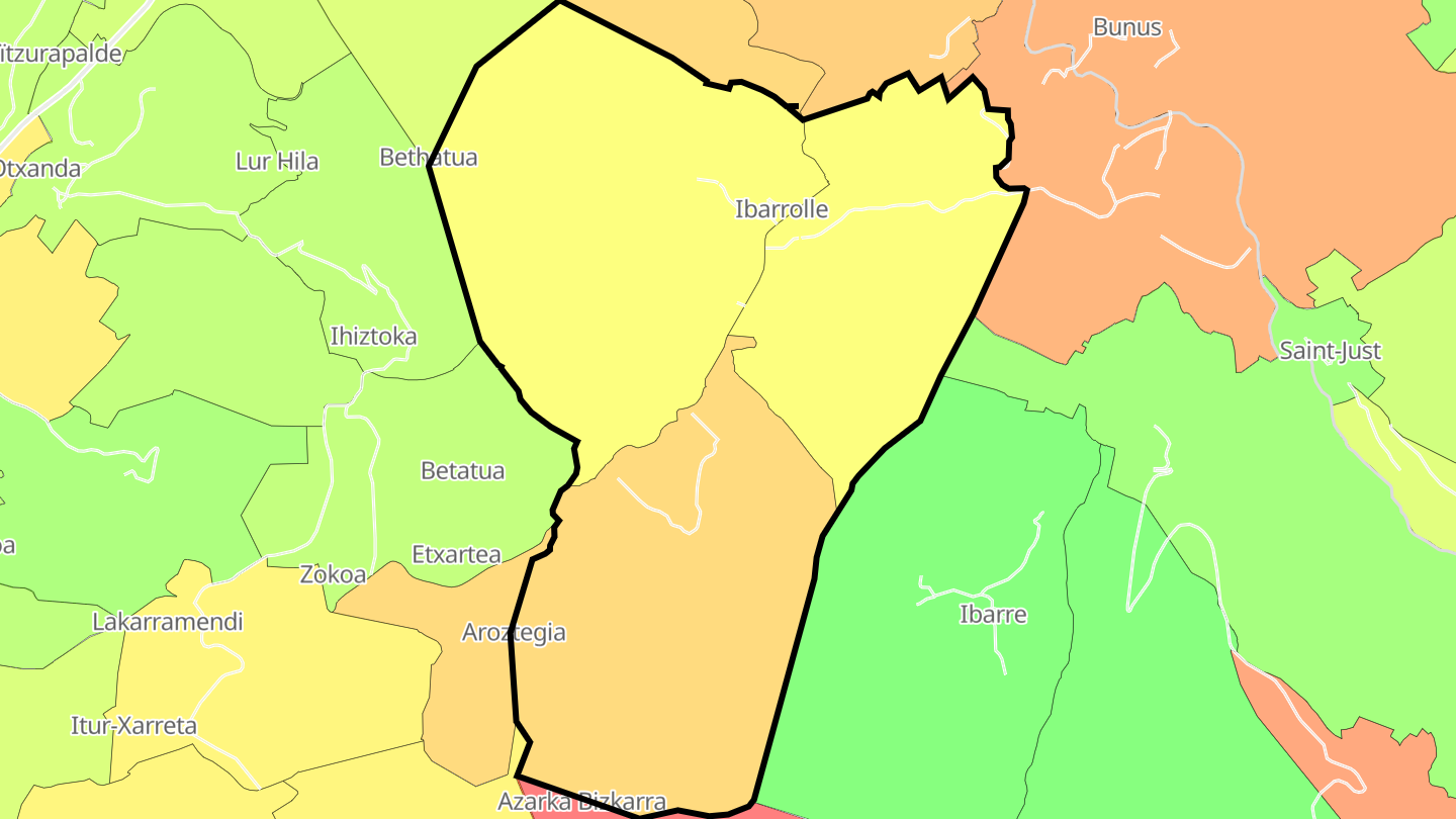 Carte des prix de l'immobilier Ibarrolle