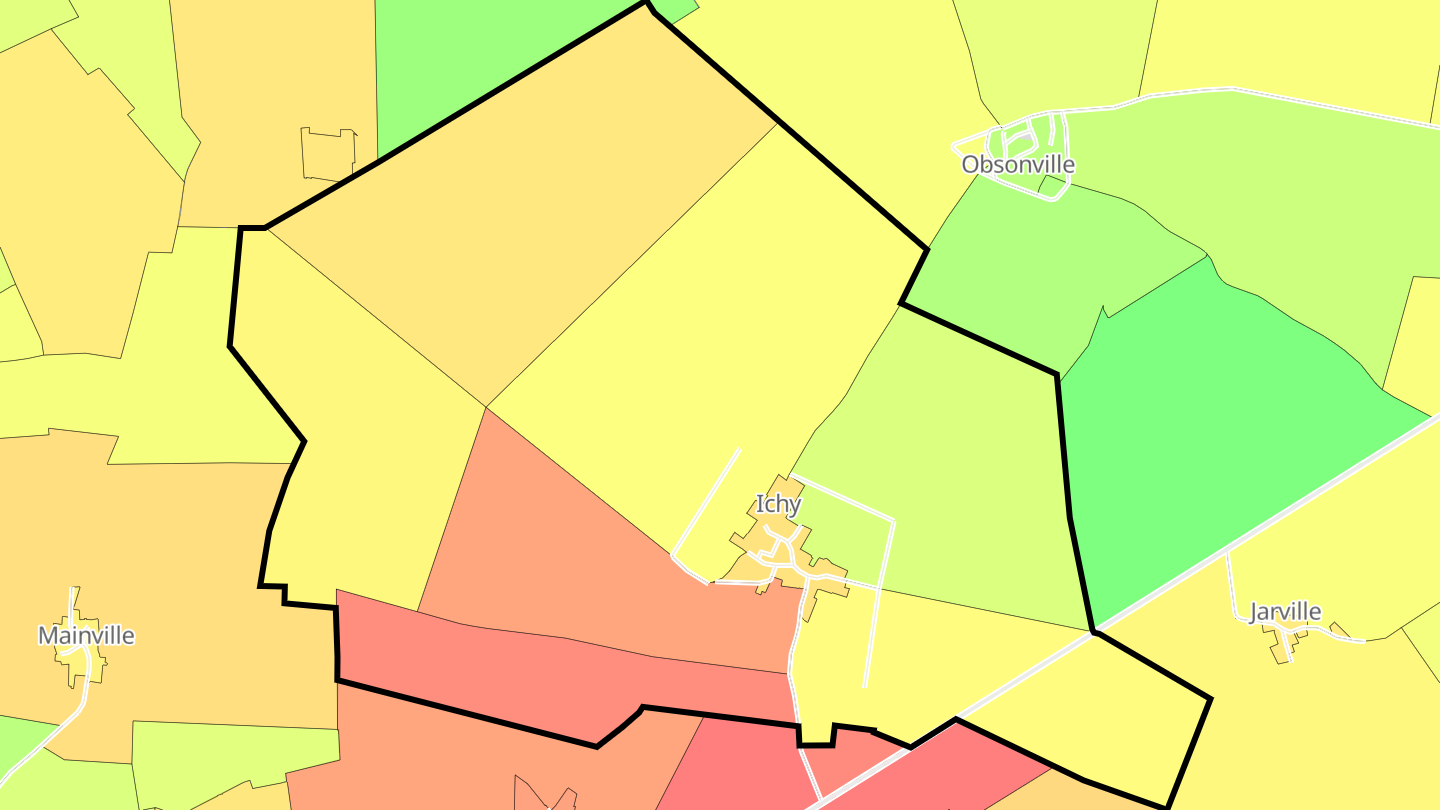 Carte des prix de l'immobilier Ichy
