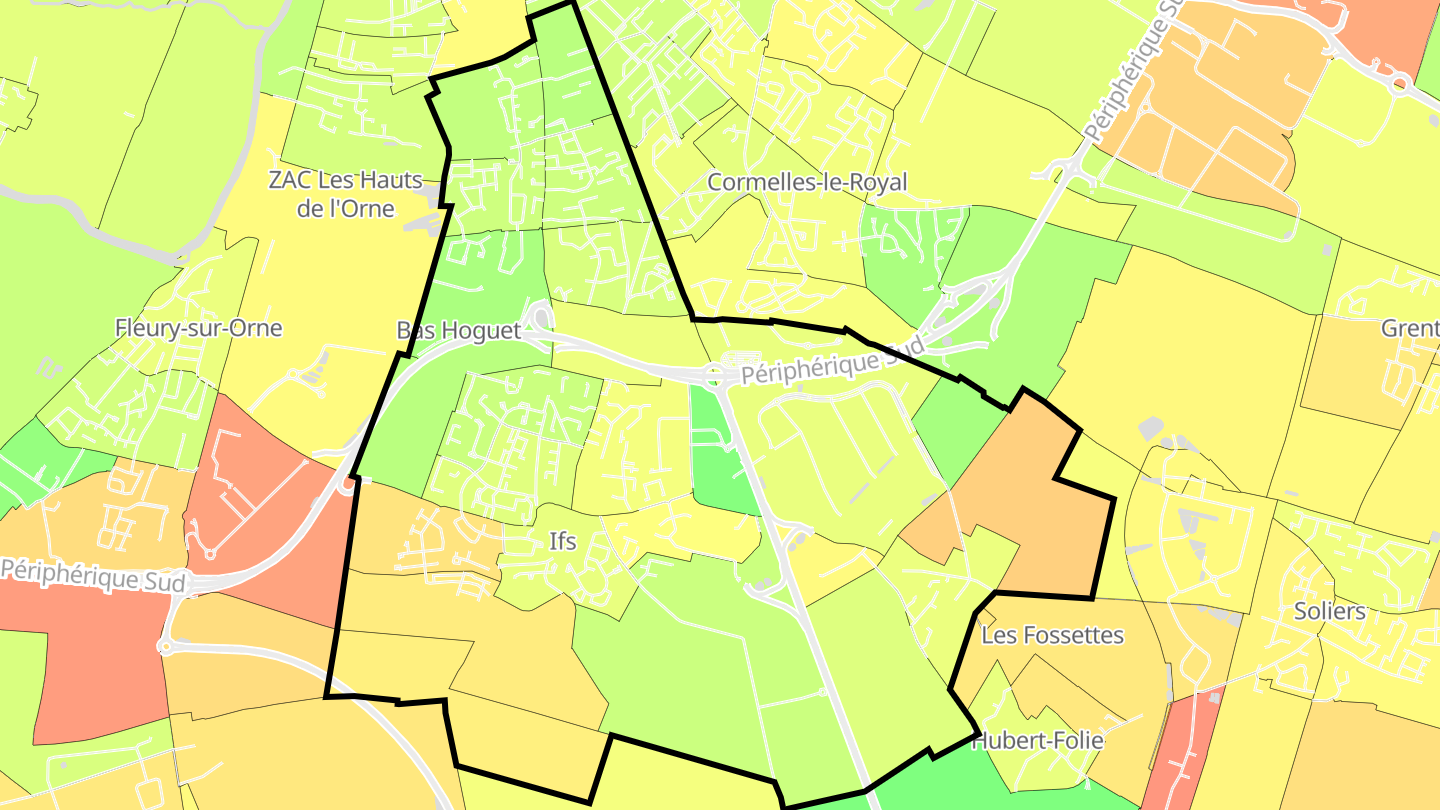 Carte des prix de l'immobilier Ifs
