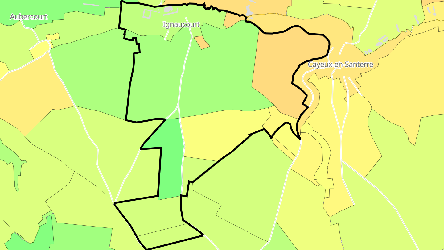 Carte des prix de l'immobilier Ignaucourt