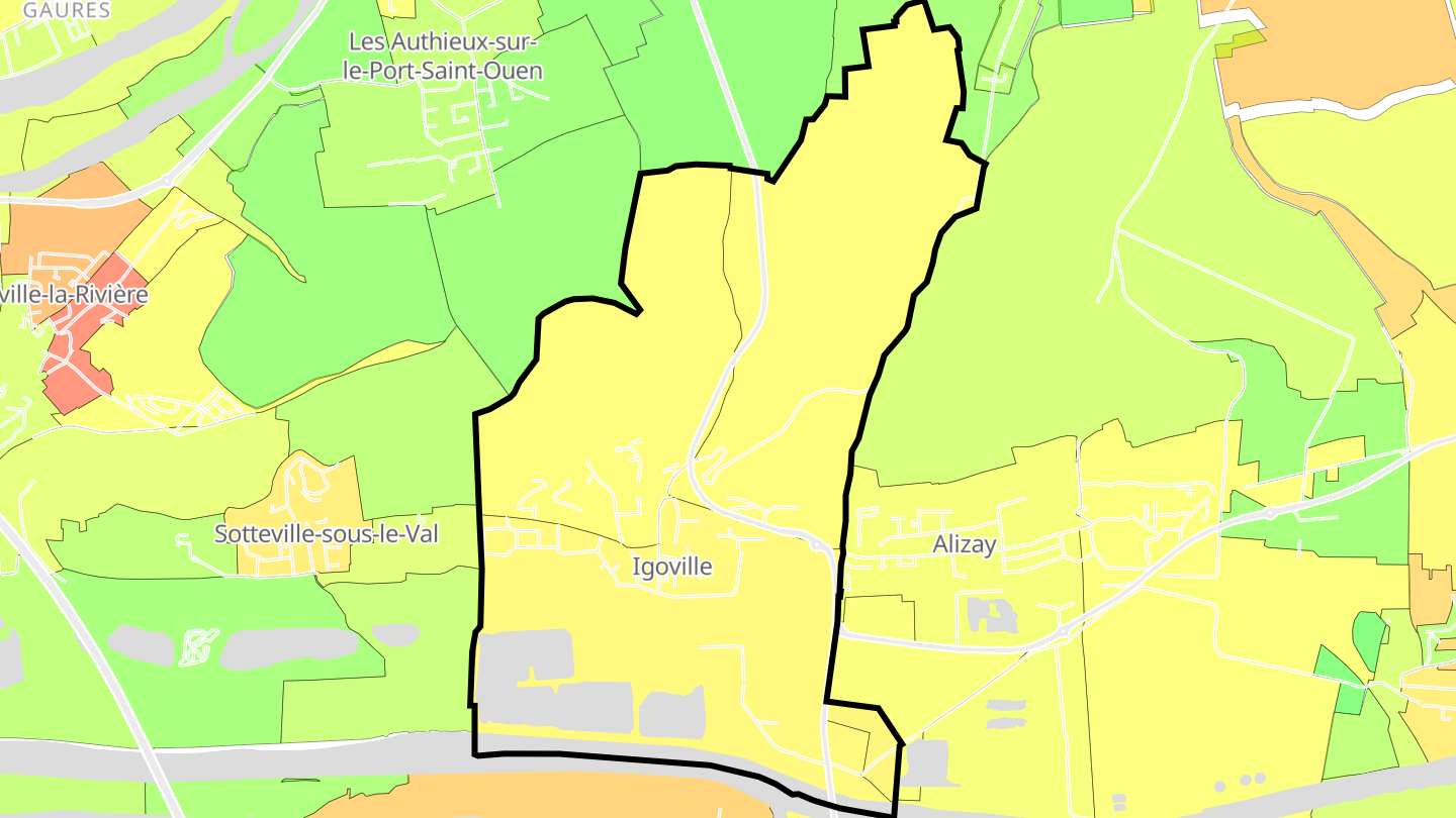 Carte des prix de l'immobilier Igoville