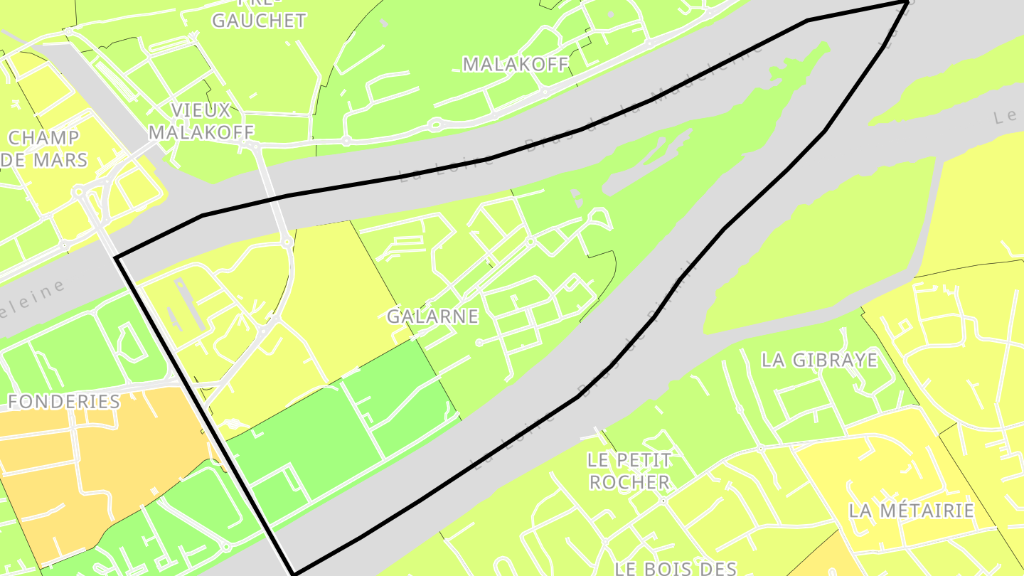 Carte des prix de l'immobilier Île Beaulieu