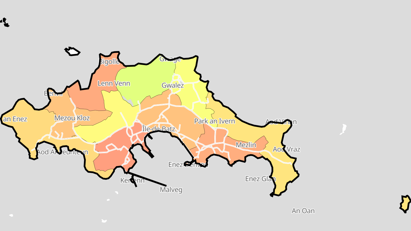 Carte des prix de l'immobilier Île-de-Batz