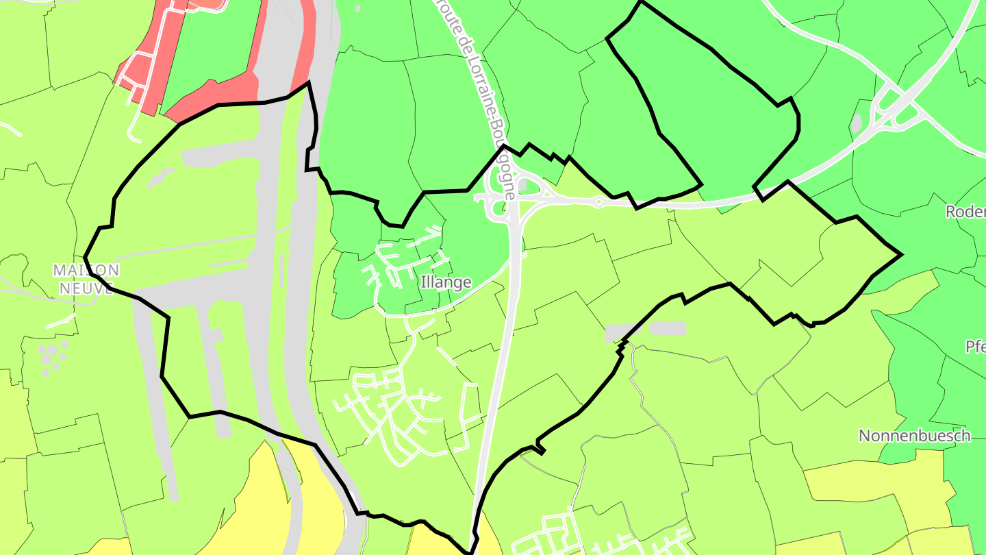 Carte des prix de l'immobilier Illange