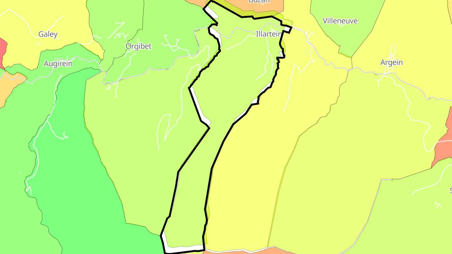 Carte des prix de l'immobilier Illartein