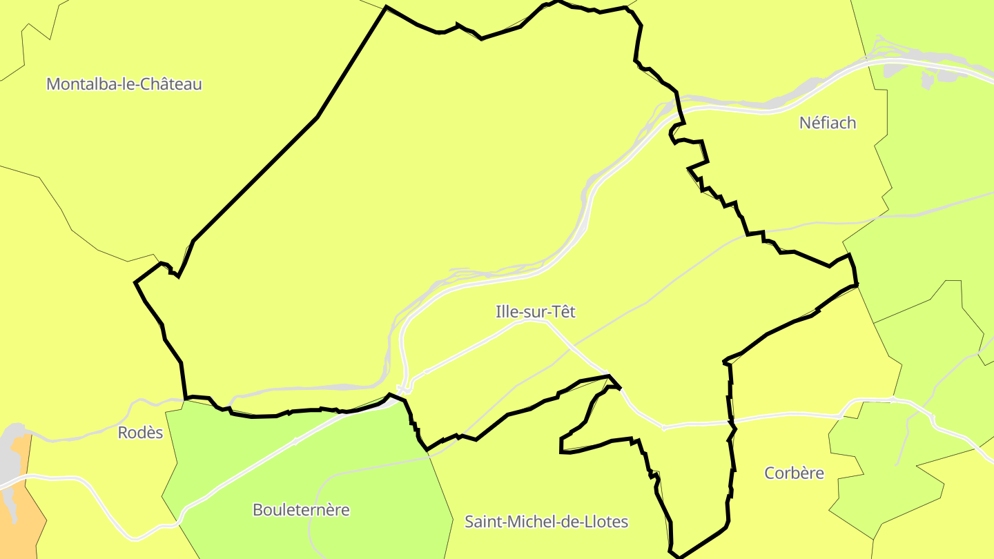 Carte des prix de l'immobilier Ille-sur-Têt