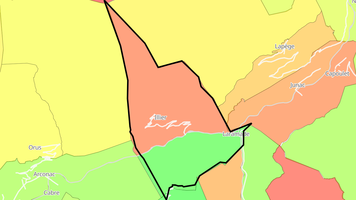 Carte des prix de l'immobilier Illier-et-Laramade