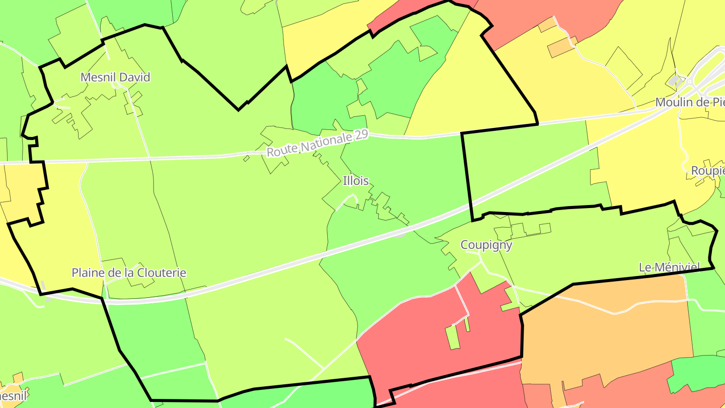 Carte des prix de l'immobilier Illois