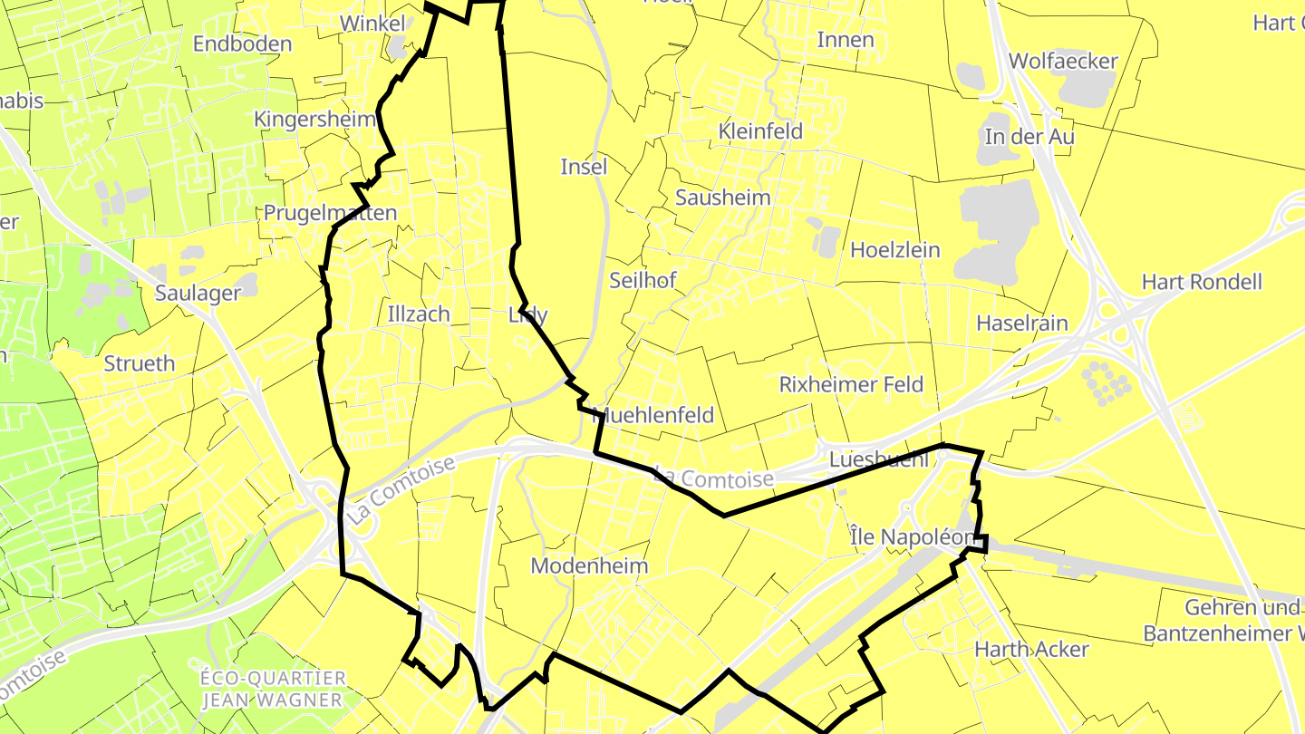 Carte des prix de l'immobilier Illzach