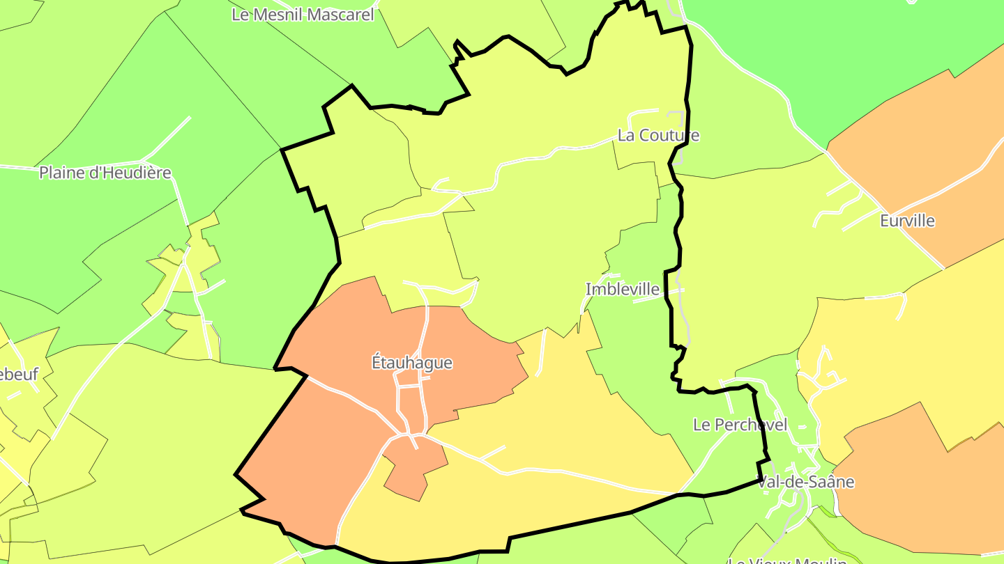 Carte des prix de l'immobilier Imbleville