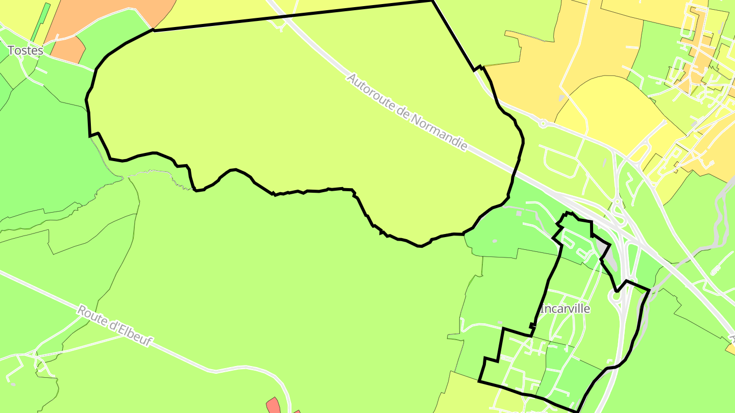 Carte des prix de l'immobilier Incarville