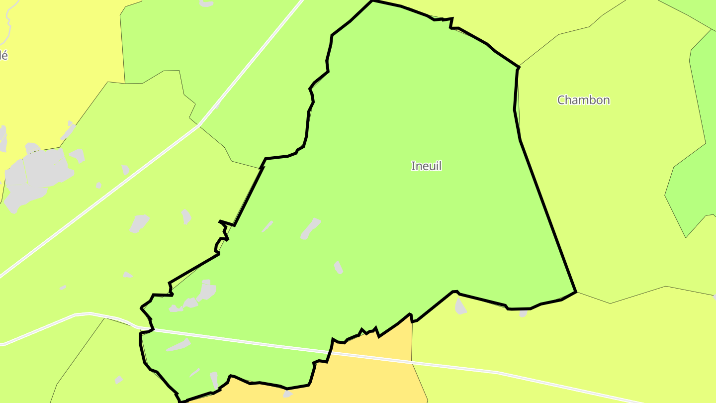 Carte des prix de l'immobilier Ineuil