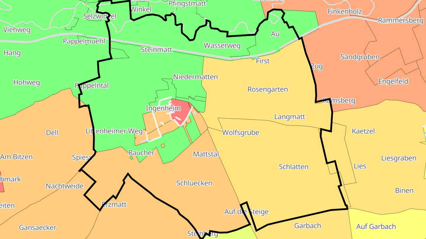 Carte des prix de l'immobilier Ingenheim