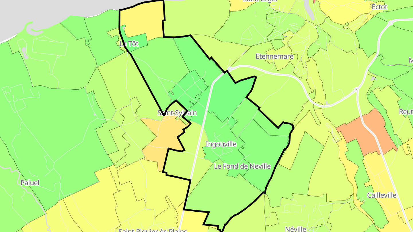 Carte des prix de l'immobilier Ingouville