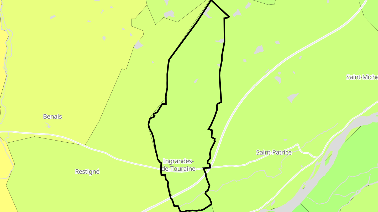 Carte des prix de l'immobilier Ingrandes-de-Touraine