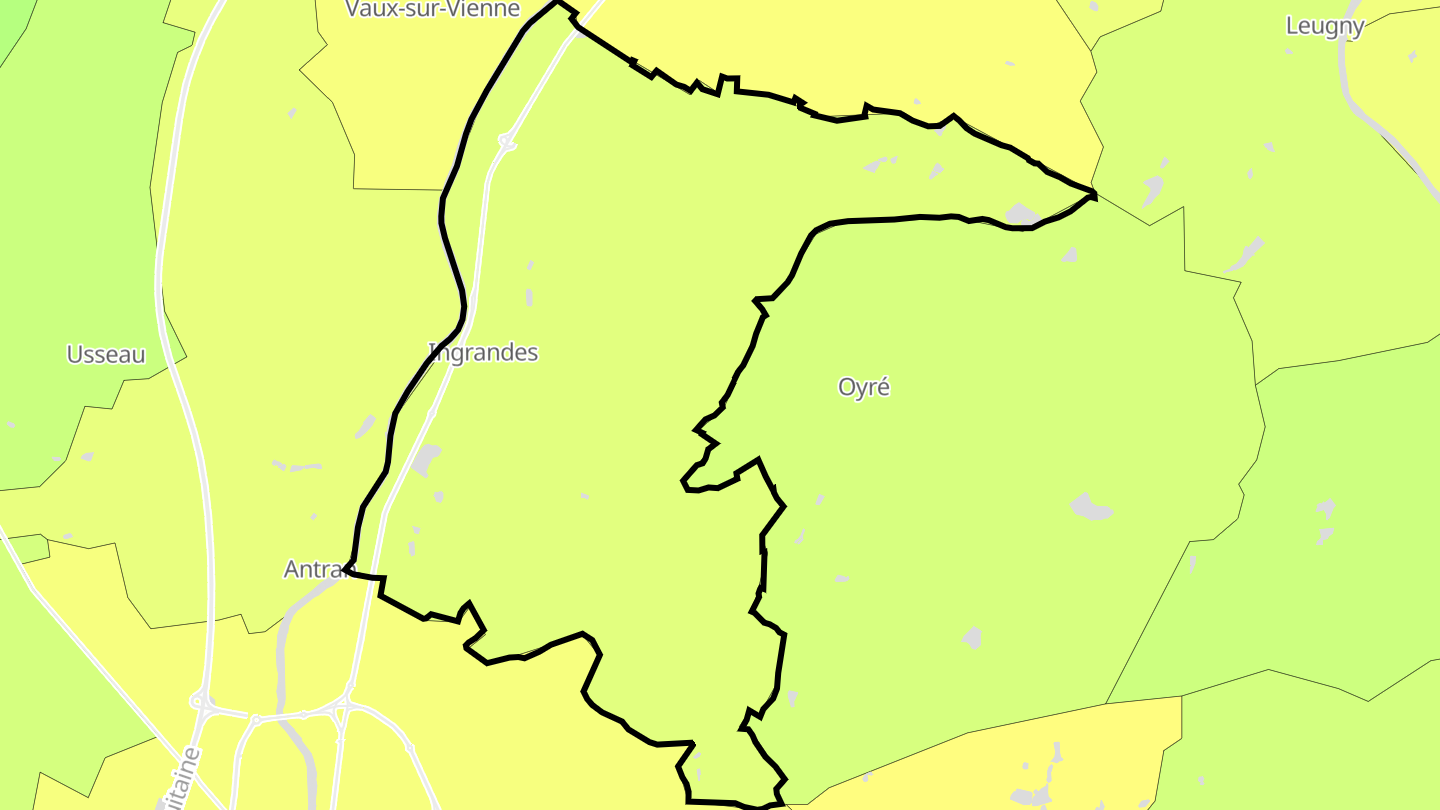 Carte des prix de l'immobilier Ingrandes